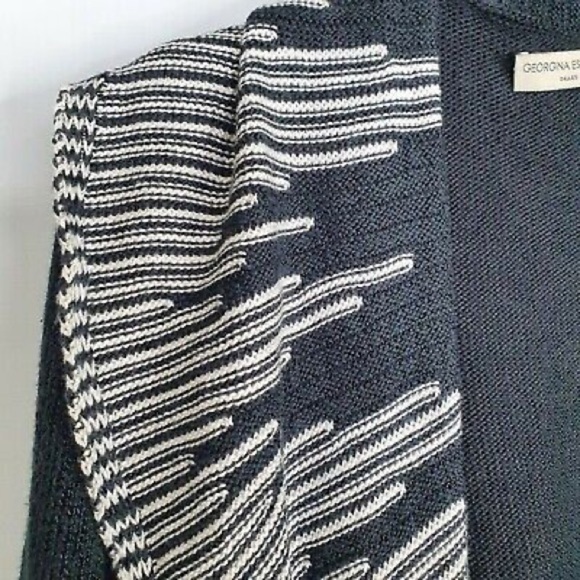 Georgina Estefania,Asymmetric Hem,Fitted Sleeves,Cropped Knit Sweater/Top, Small - Picture 6 of 10